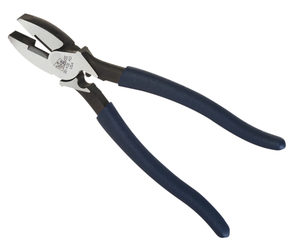 9-1/2" Linesman Plier w/NE, Crimp Die, Fish tape