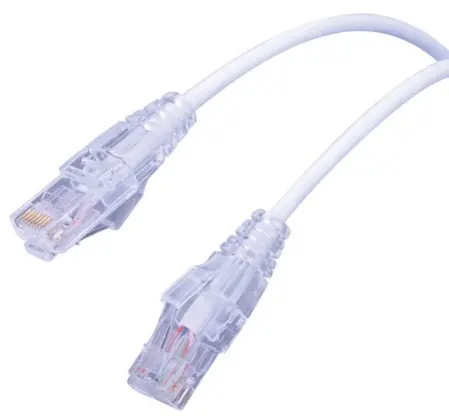SLIM CAT6 PATCH CORD 7FT WHITE