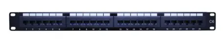 CATEGORY 6 PATCH PANEL 24 PORT AND RACK SPACE/1UNIT