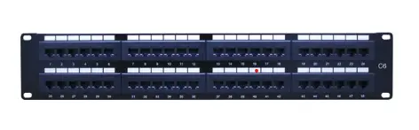 CATEGORY 6 PATCH PANEL 48 PORT AND RACK SPACE/2 UNIT