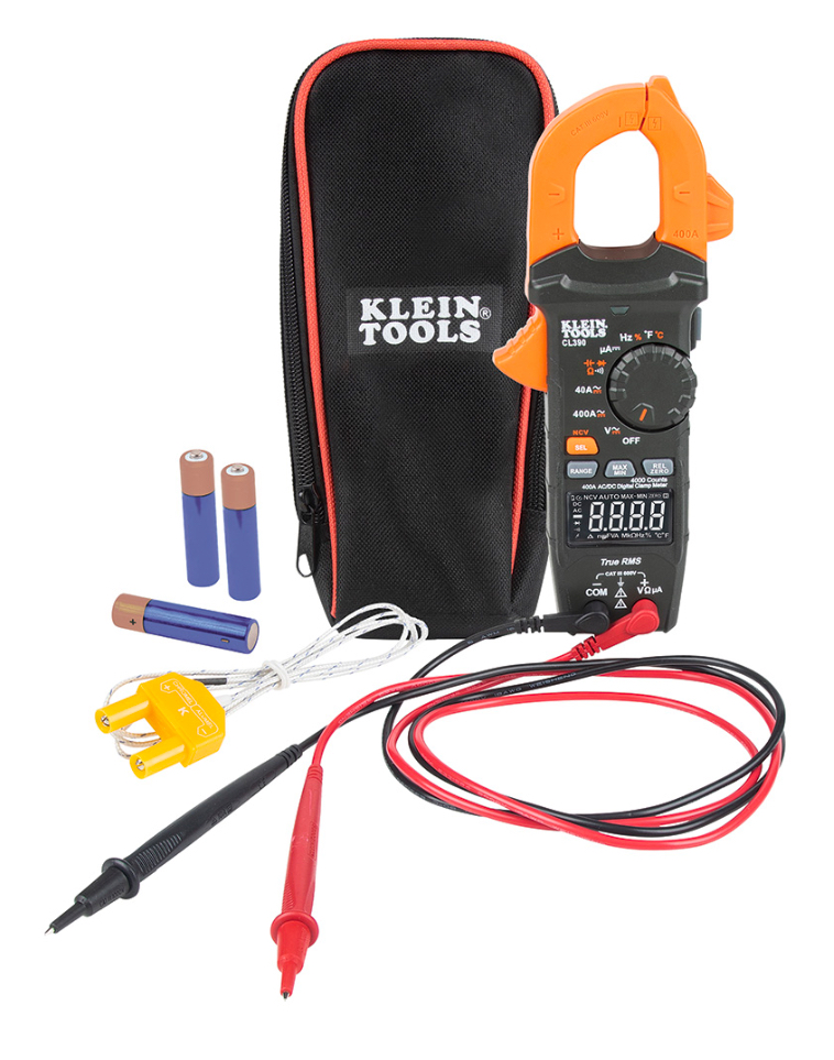 AC/DC Digital Clamp Meter, Auto-Ranging 400 Amp