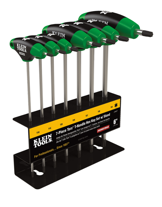 Hex Key Set, TORX® T-Handle, 6-Inch with Stand, 7-Piece