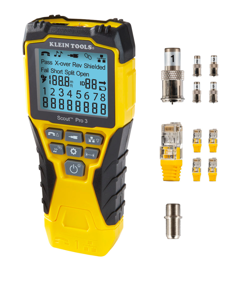 Ethernet Cable Tester Kit with Scout® Pro 3 Tester, Remotes and Adapter