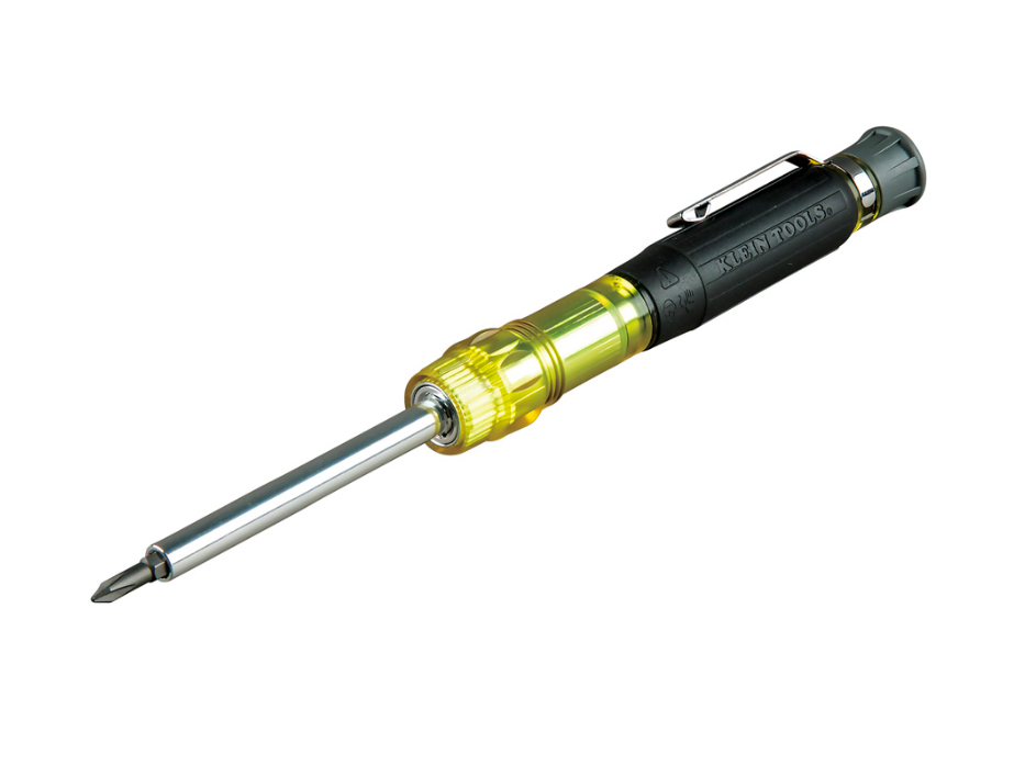Multi-Bit Electronics Pocket Screwdriver, 4-in-1, Ph, Sl Bits