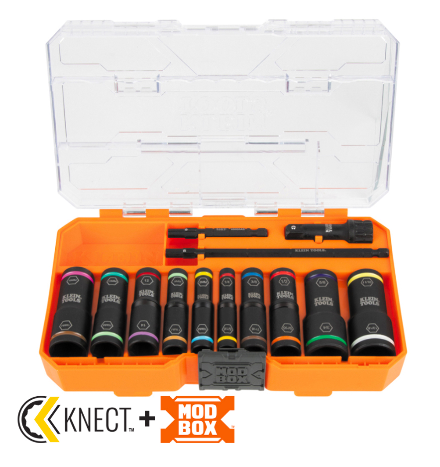 KNECT™ Flip-20 Impact Socket Set, SAE and Metric, 13-Piece