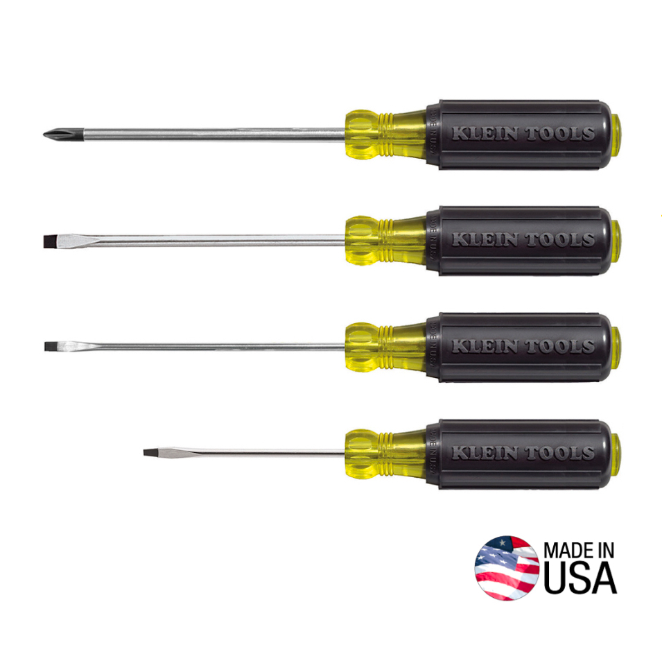 Screwdriver Set, Mini Slotted and Phillips, 4-Piece