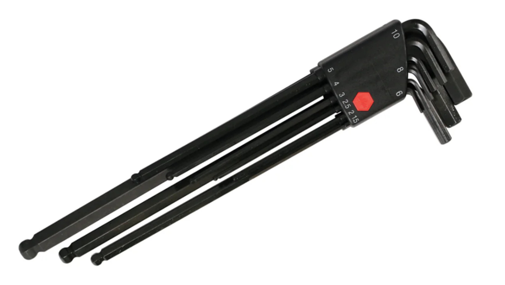 9 Piece Ball End Long Arm Hex L-Key Set - Metric