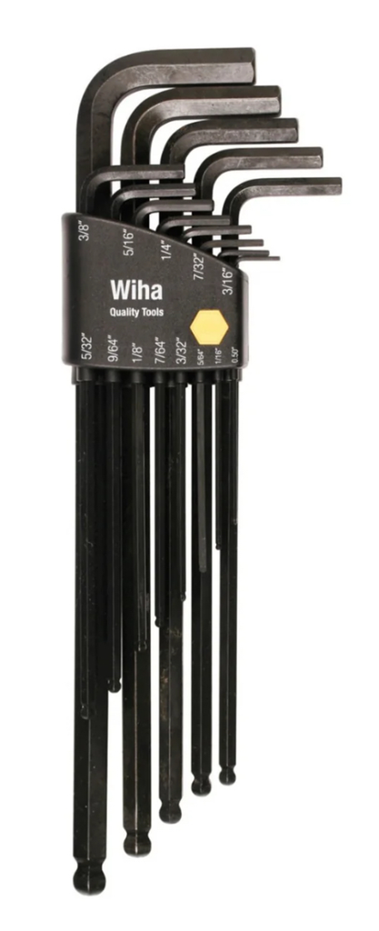 13 Piece Ball End Long Arm Hex L-Key Set - Inch