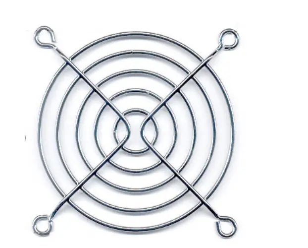 Bright Nickel Chrome finish steel wire guard, for 40mm fans