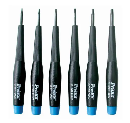 6 Piece Precision Security Star Tip Screwdriver Set