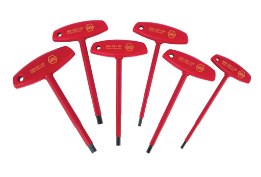 [33490] 6 Piece Insulated T-Handle Hex Screwdriver Set - Inch