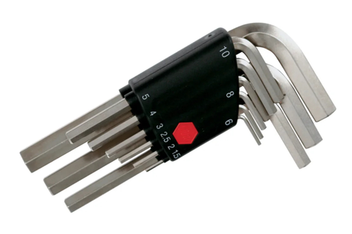 [35191] 9 Piece Hex L-Key Short Arm Set - Metric