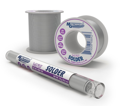 [4885-227G] 22Gauge Sn63/Pb37 RA Solder Wire, 0.032"
