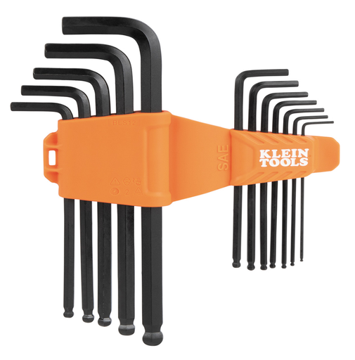 [BLS12] L-Style Ball-End Hex Key Wrench Set, SAE, 12-Piece