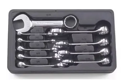 [81905] 10 Piece 12 Point Stubby Combination SAE Wrench Set
