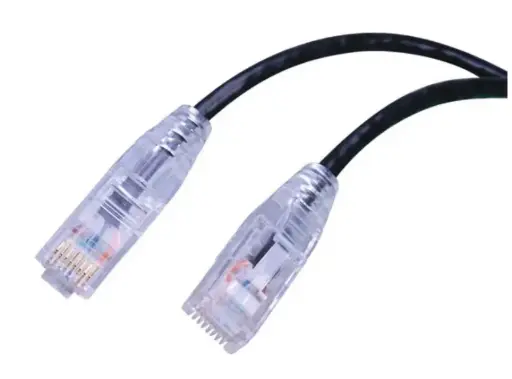 [SCAT6-7BK] SLIM CAT6 PATCH CORD 7FT BLACK