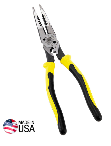 [J207-8CR] Pliers, All-Purpose Needle Nose Pliers with Crimper, 8.5-Inch