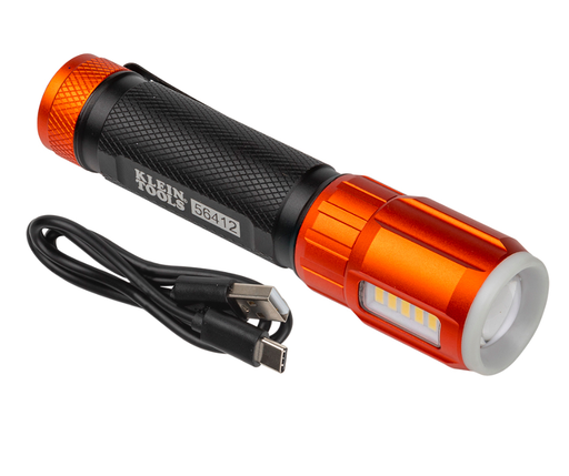 [56412] Rechargeable LED Flashlight with Worklight