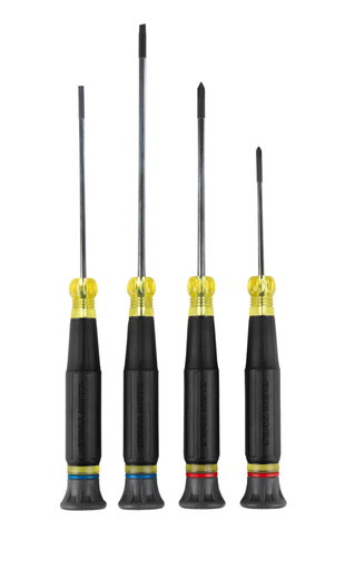 [85615] Precision Screwdriver Set, Slotted, and Phillips 4-Piece