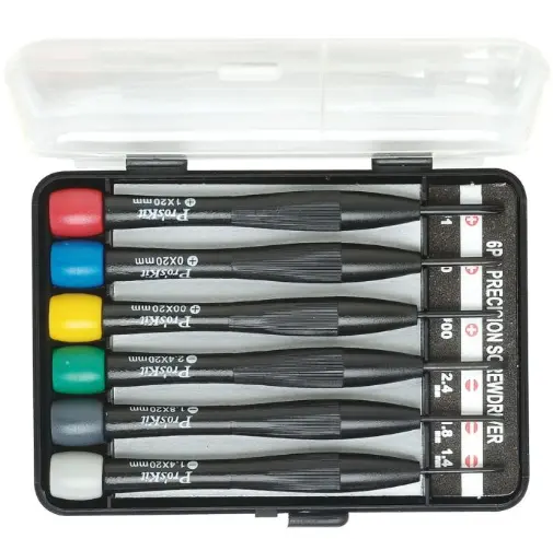 [800-149] 6 Piece Precision Flat/Phillips Screwdriver Set
