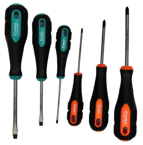 [902-096] 6 Piece Phillips/Flat Pro-Soft Screwdriver Set